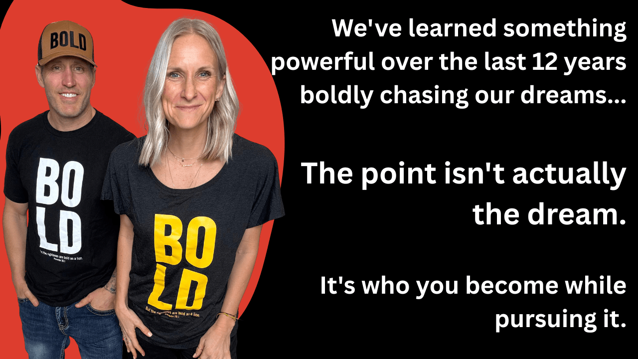 BOLD The point isn't actually the dream.